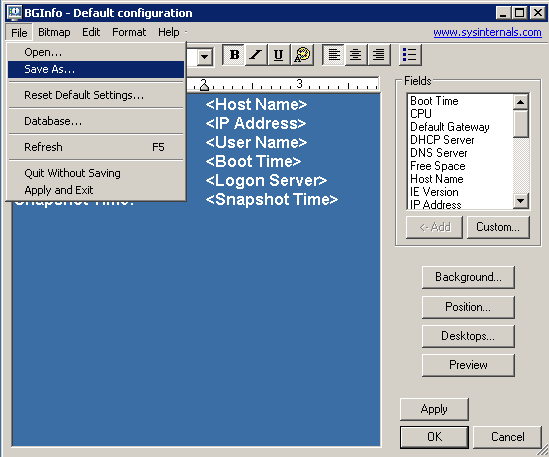 group policy bginfo