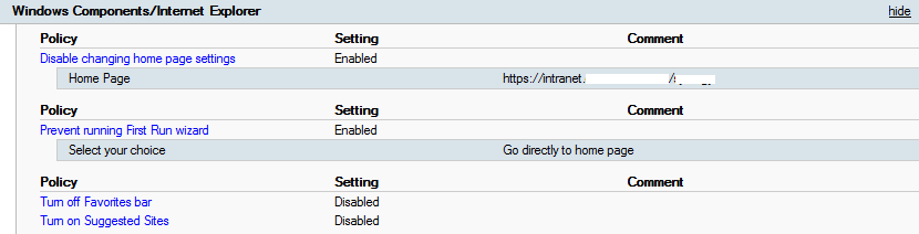 group policy ie