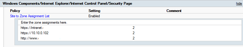 group policy ie