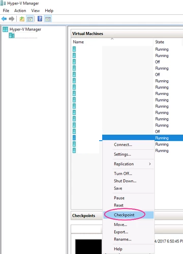 hyperv checkpoint