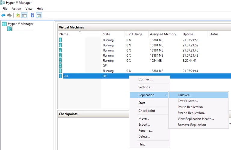 hyperv replication