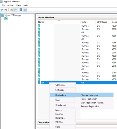 hyperv replication
