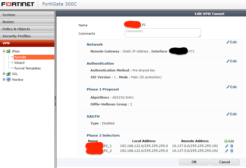 fortigate site to site vpn