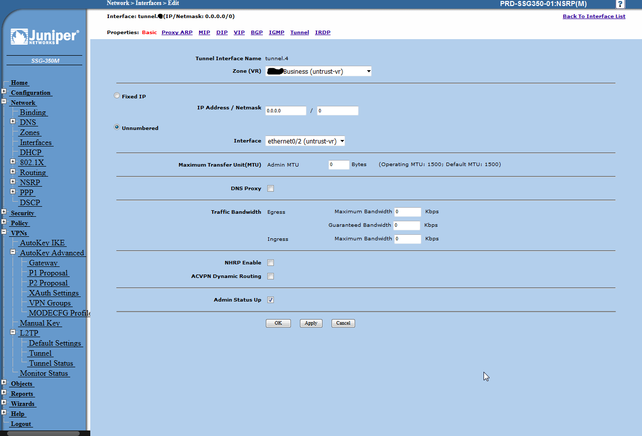 juniper site to site vpn