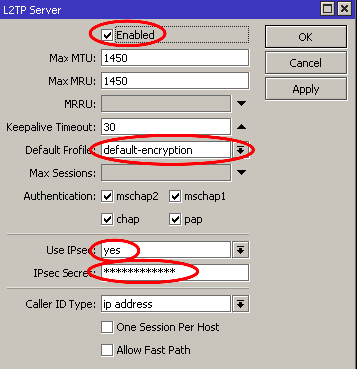 mikrotik l2tp l2l