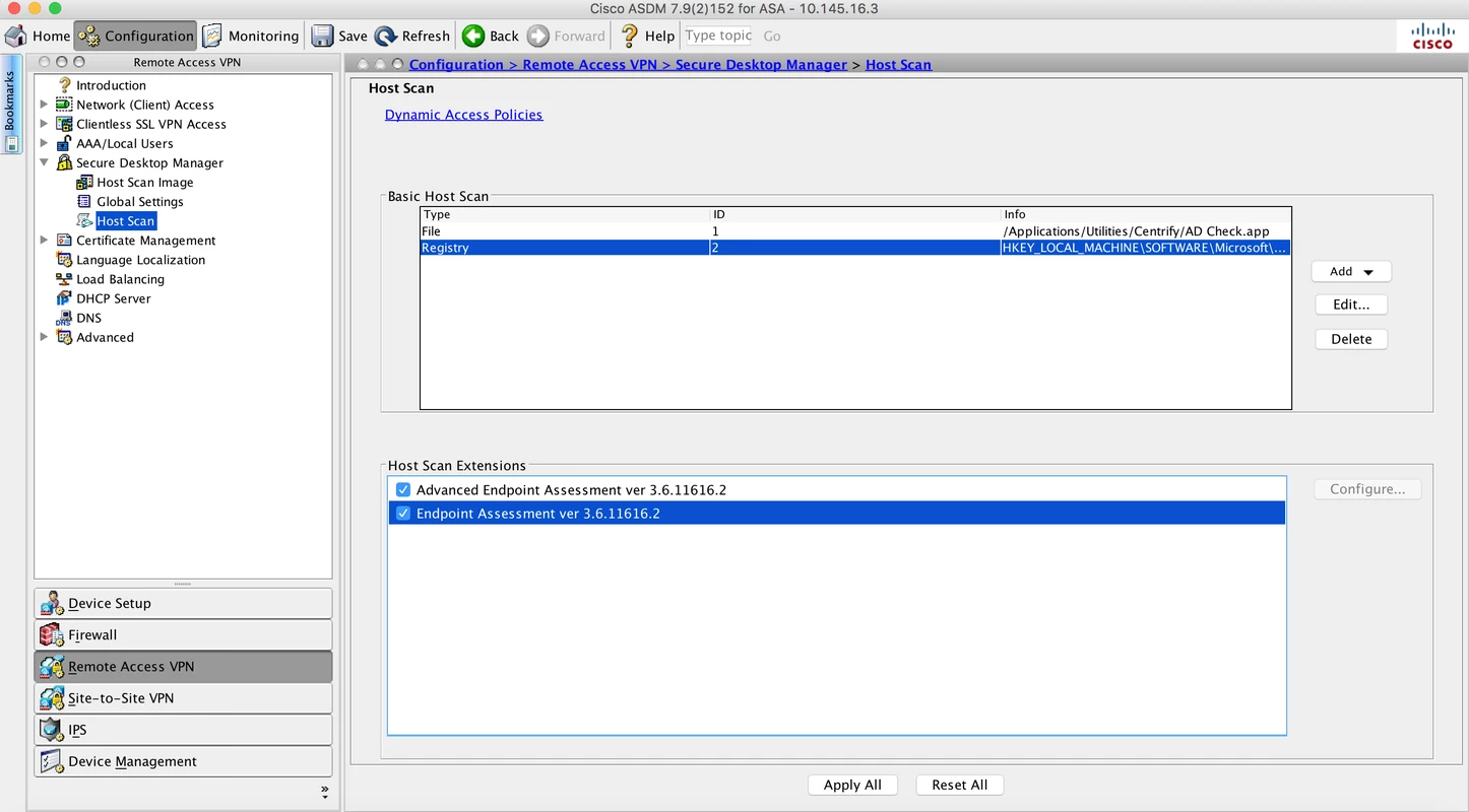 asa host scan